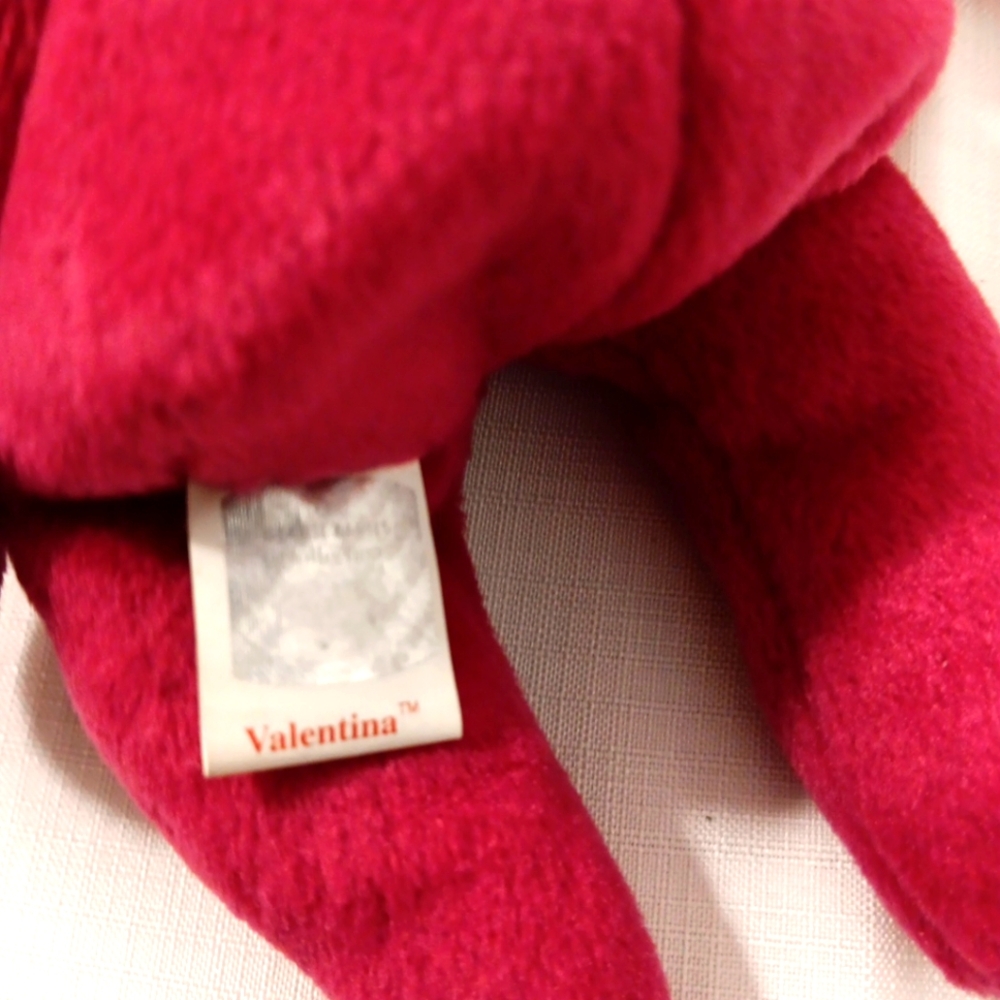 Ty beanie baby Valentina rare bear with multiple tag errors hologram tush tag - Picture 7 of 8